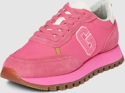 Różowe buty sportowe Gant w sportowym stylu sznurowane