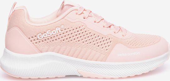 Różowe buty sportowe Go Soft w sportowym stylu sznurowane