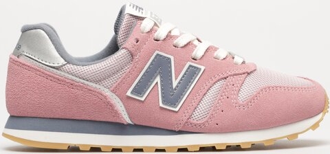 Różowe buty sportowe New Balance 373 w sportowym stylu sznurowane