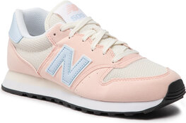 Różowe buty sportowe New Balance sznurowane z płaską podeszwą