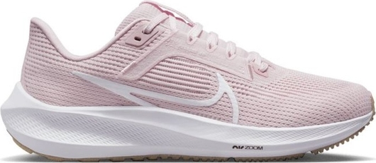 Różowe buty sportowe Nike pegasus z płaską podeszwą sznurowane