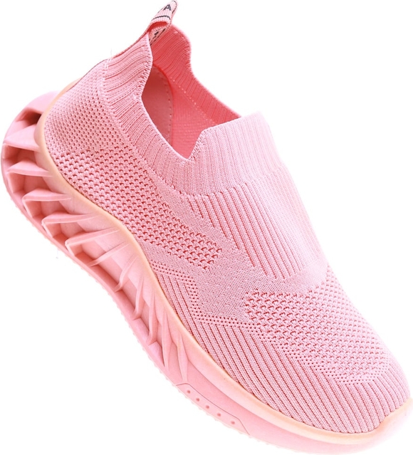 Różowe buty sportowe Pantofelek24.pl w sportowym stylu
