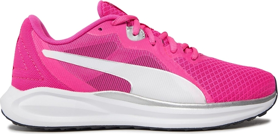 Różowe buty sportowe Puma sznurowane w sportowym stylu