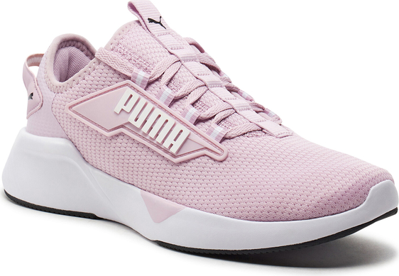 Różowe buty sportowe Puma sznurowane w sportowym stylu z płaską podeszwą
