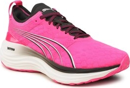 Różowe buty sportowe Puma w sportowym stylu z płaską podeszwą sznurowane