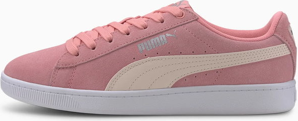 Różowe buty sportowe Puma w sportowym stylu z zamszu
