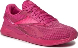 Różowe buty sportowe Reebok w sportowym stylu z płaską podeszwą