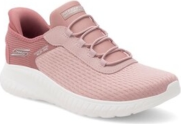Różowe buty sportowe Skechers sznurowane
