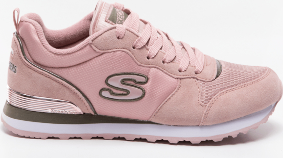Różowe buty sportowe Skechers sznurowane