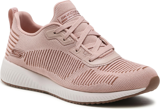 Różowe buty sportowe Skechers sznurowane w sportowym stylu