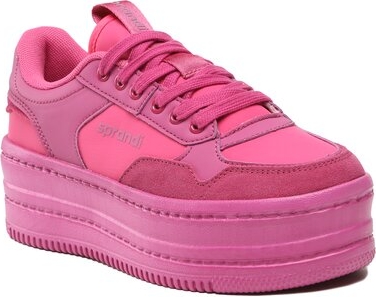 Różowe buty sportowe Sprandi w sportowym stylu