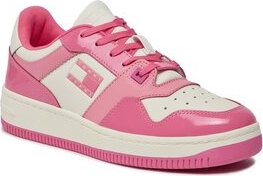 Różowe buty sportowe Tommy Jeans w sportowym stylu