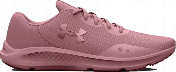 Różowe buty sportowe Under Armour w sportowym stylu z płaską podeszwą sznurowane