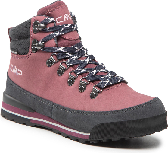 Różowe buty trekkingowe CMP z płaską podeszwą