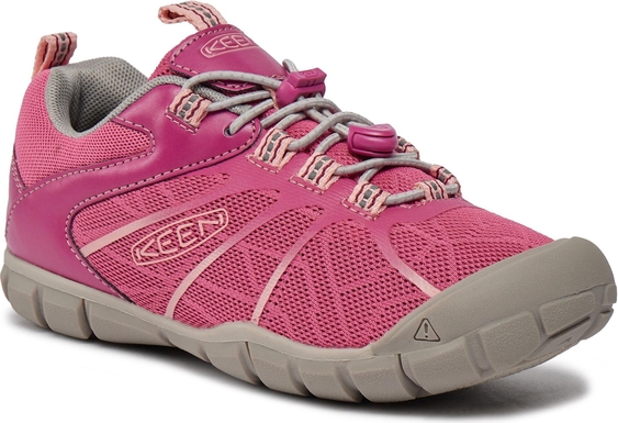 Różowe buty trekkingowe dziecięce Keen sznurowane