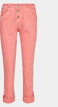 Różowe jeansy PLEASE w street stylu