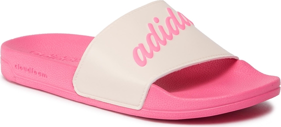 Różowe klapki Adidas Sportswear z płaską podeszwą