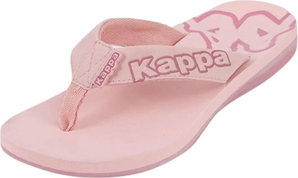 Różowe klapki Kappa w sportowym stylu