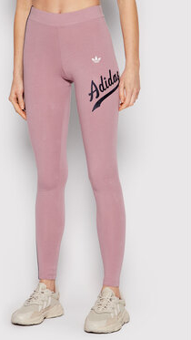 Różowe legginsy Adidas w stylu casual