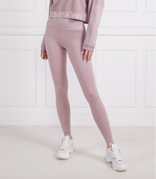 Różowe legginsy Calvin Klein w stylu casual