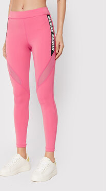 Różowe legginsy Guess w stylu casual