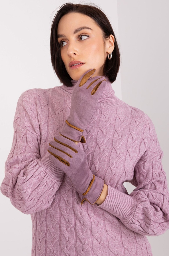 Różowe rękawiczki Wool Fashion Italia