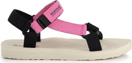Różowe sandały Regatta z płaską podeszwą w stylu casual z klamrami