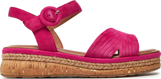 Różowe sandały Tamaris w stylu casual z klamrami