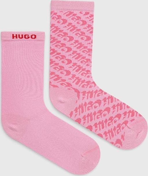Różowe skarpetki Hugo Boss