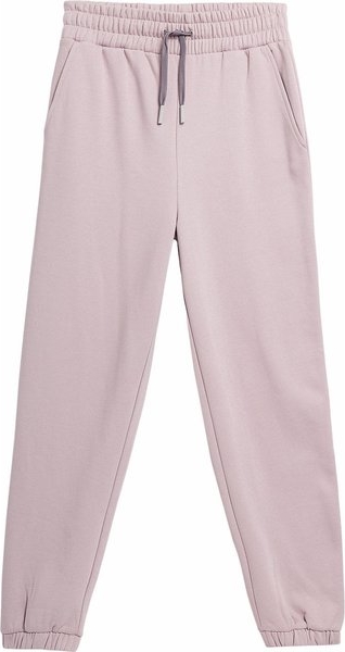 Różowe spodnie 4F w sportowym stylu z dresówki