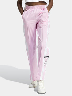 Różowe spodnie Adidas z dresówki