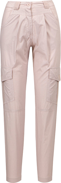 Różowe spodnie Aeronautica Militare z tkaniny w militarnym stylu