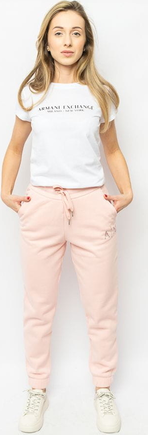 Różowe spodnie Armani Exchange