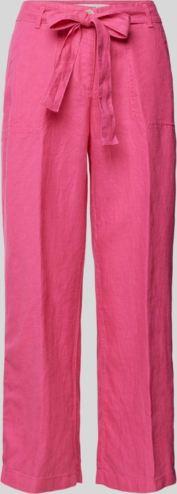 Różowe spodnie Brax z lnu