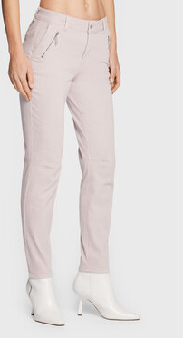 Różowe spodnie comma, w stylu casual