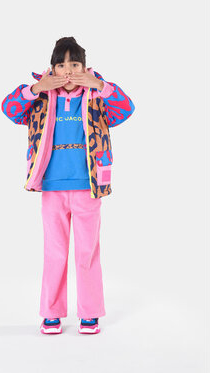Różowe spodnie dziecięce The Marc Jacobs