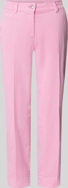 Różowe spodnie Gerry Weber z bawełny