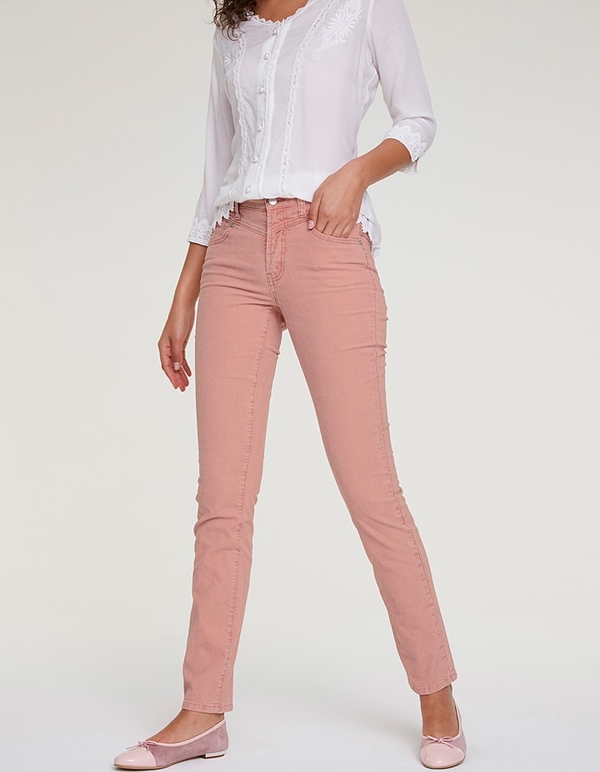 Różowe spodnie Heine w stylu casual