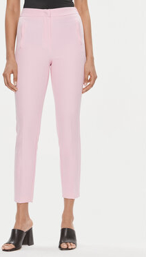 Różowe spodnie Kontatto w stylu casual
