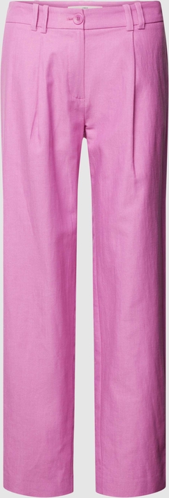 Różowe spodnie Lanius z bawełny
