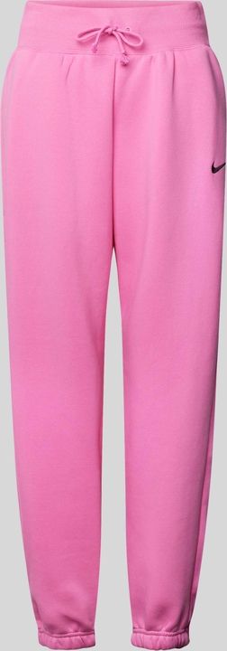 Różowe spodnie Nike z bawełny w sportowym stylu