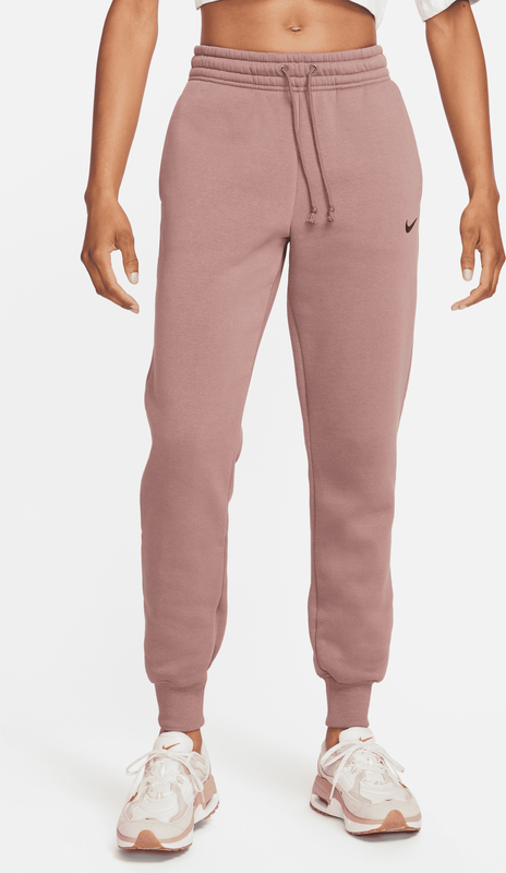 Różowe spodnie Nike z dresówki w sportowym stylu