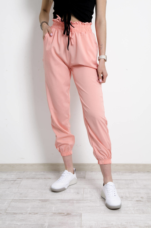 Różowe spodnie Olika w stylu casual