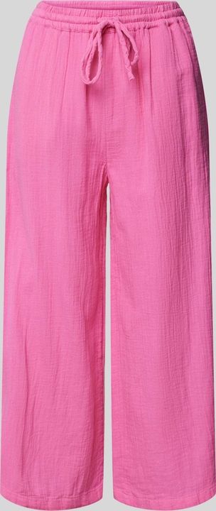 Różowe spodnie Only z bawełny w stylu retro