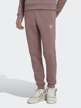 Różowe spodnie sportowe Adidas z dresówki