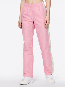 Różowe spodnie sportowe ASICS z dresówki