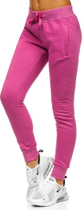 Różowe spodnie sportowe Denley w sportowym stylu z tkaniny