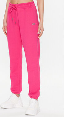 Różowe spodnie sportowe DKNY