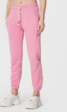 Różowe spodnie sportowe Femi Stories z dresówki w sportowym stylu
