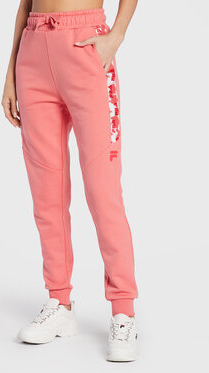 Różowe spodnie sportowe Fila z dresówki